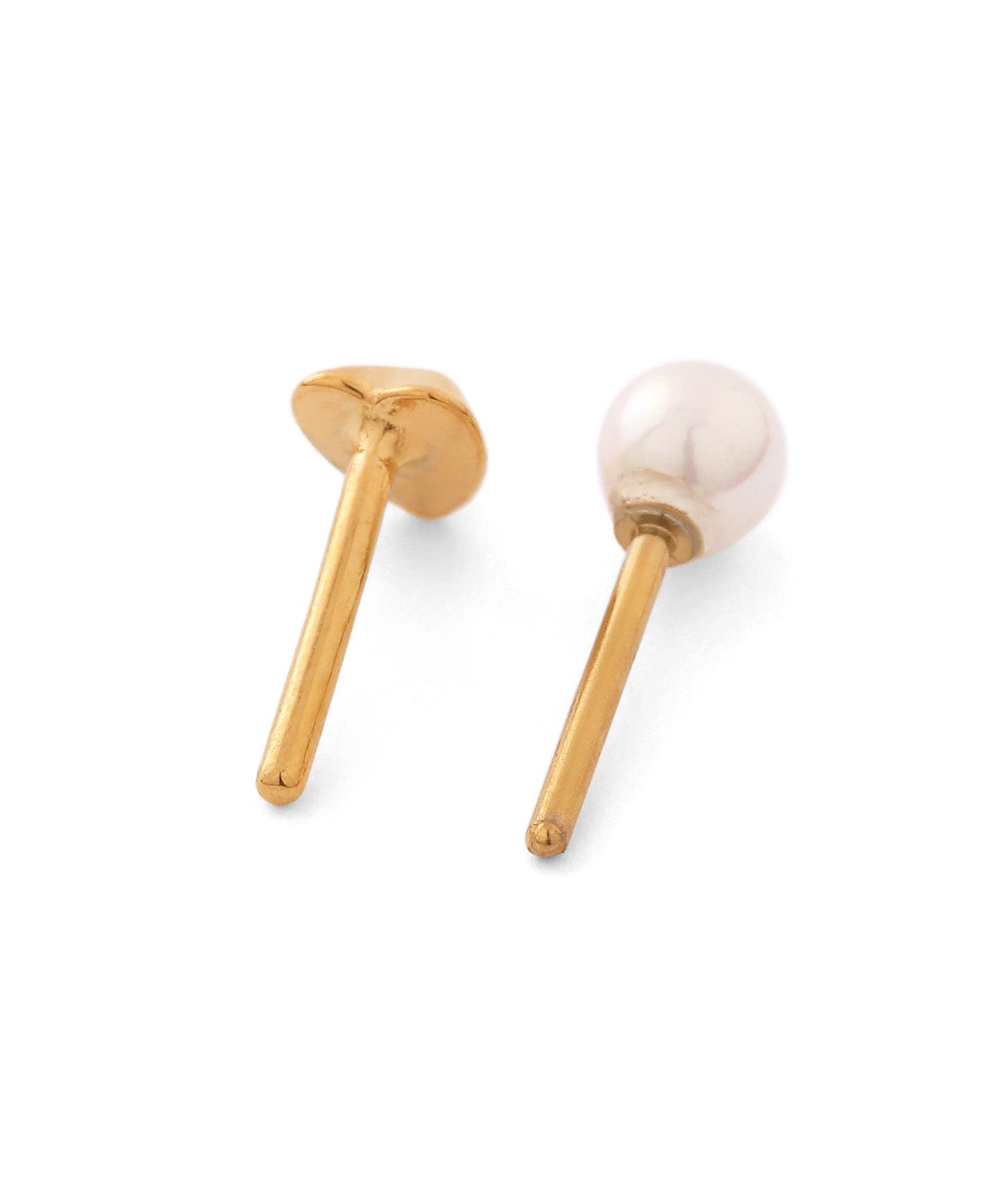 Heart & Pearl Earrings [Set of 2 Pairs] [Surgical Stainless Steel]