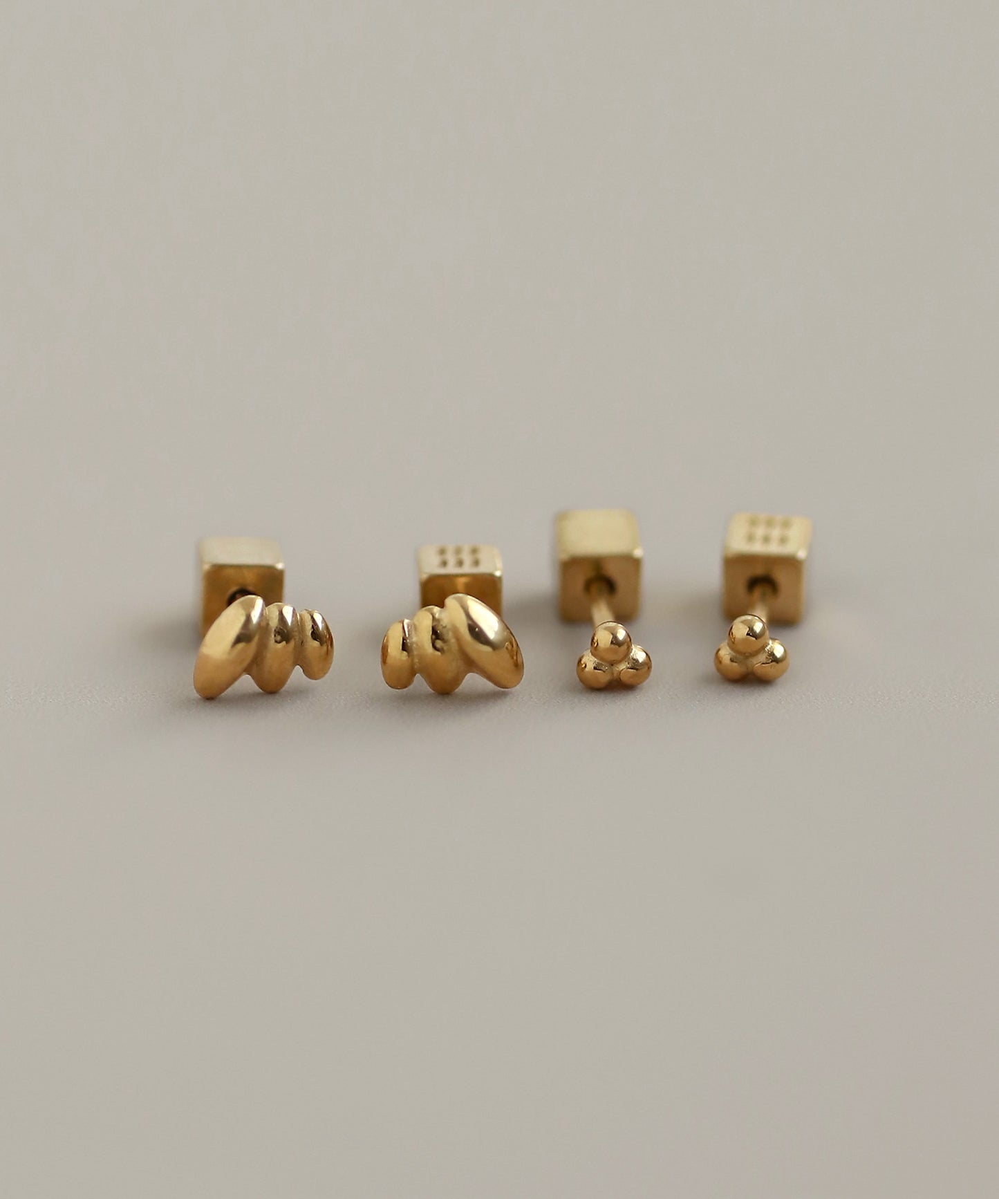Design Earrings [Set of 2 Pairs] [Surgical Stainless Steel]