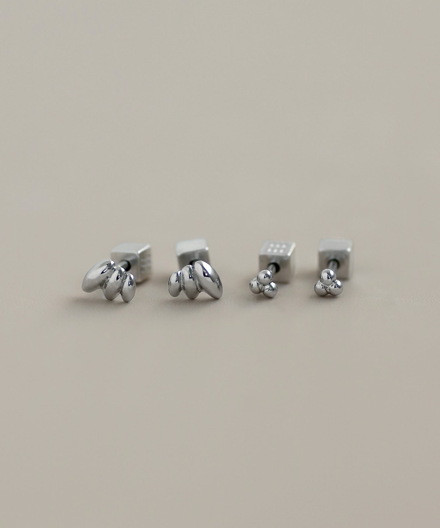 Design Earrings [Set of 2 Pairs] [Surgical Stainless Steel]