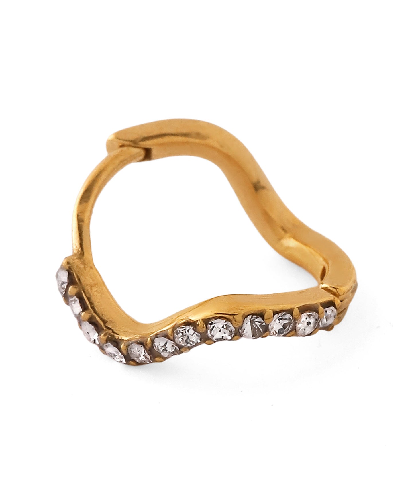 Bijou Wave Line Hoop Earrings [Surgical Stainless Steel]
