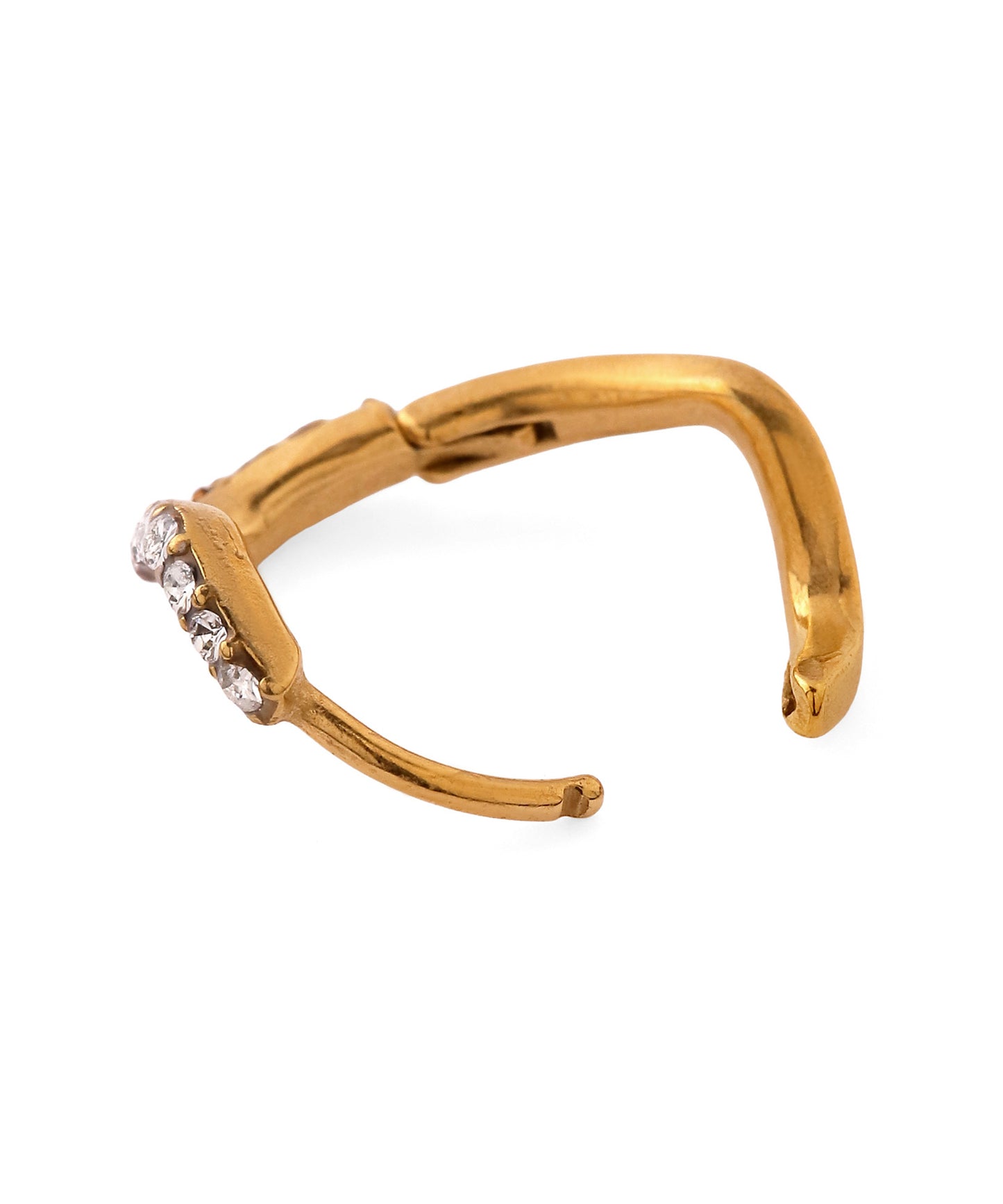 Bijou Wave Line Hoop Earrings [Surgical Stainless Steel]