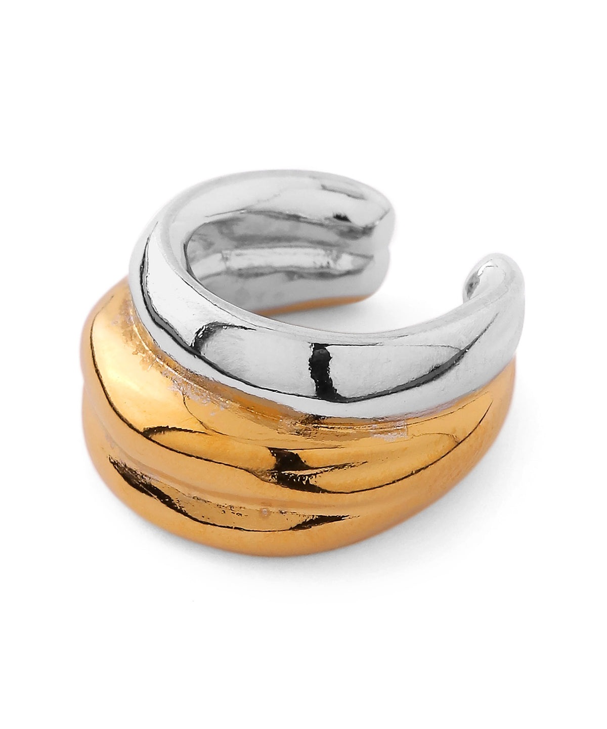 Two-Tone Hoop Ear Cuff [Surgical Stainless Steel]