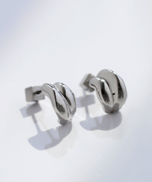 【Stainless steel IP】Nuance Metal Earrings