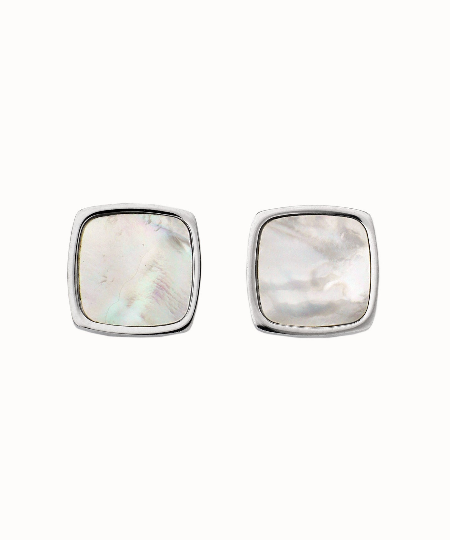 【Stainless Steel IP】Shell Square Earrings