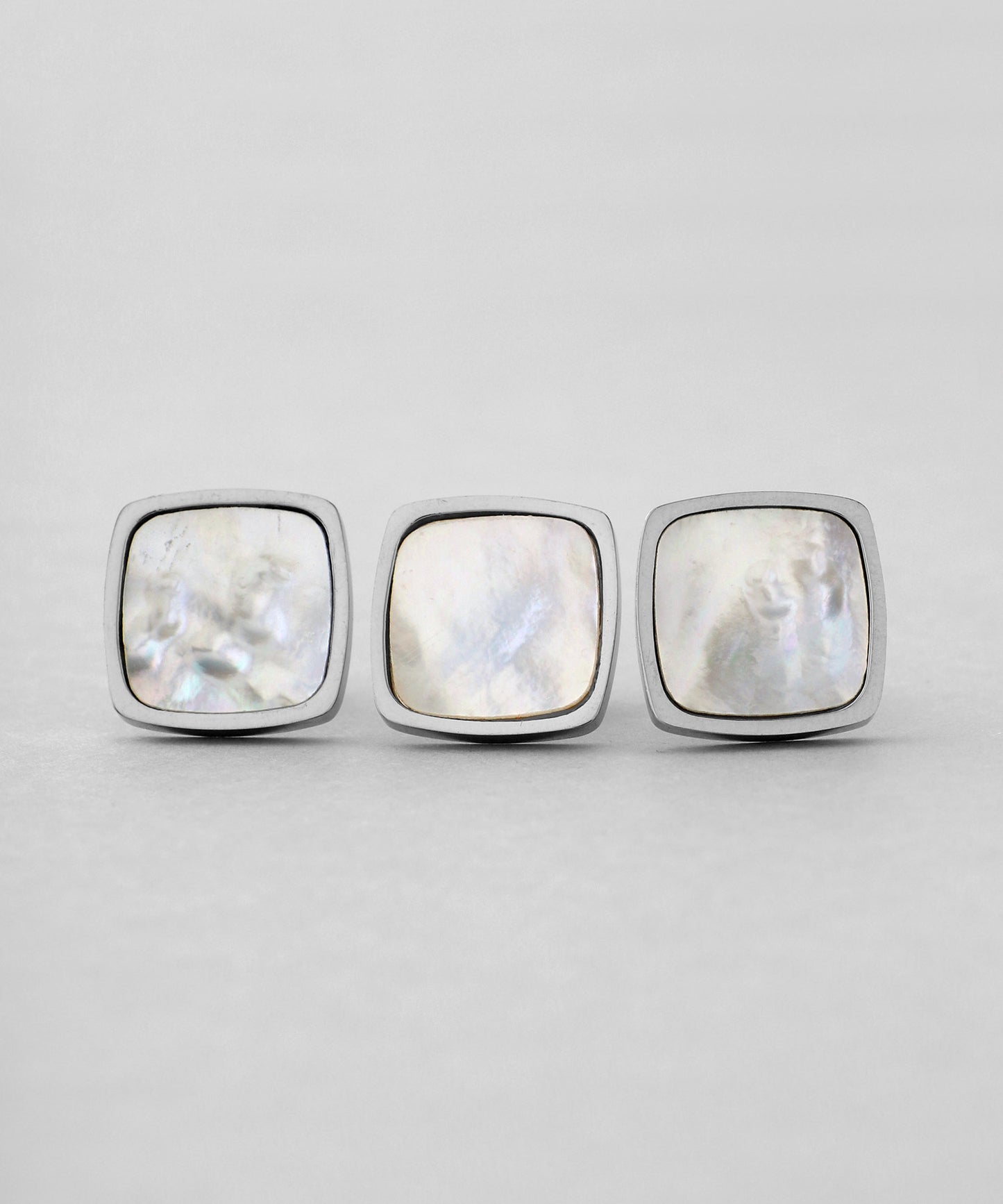 【Stainless Steel IP】Shell Square Earrings