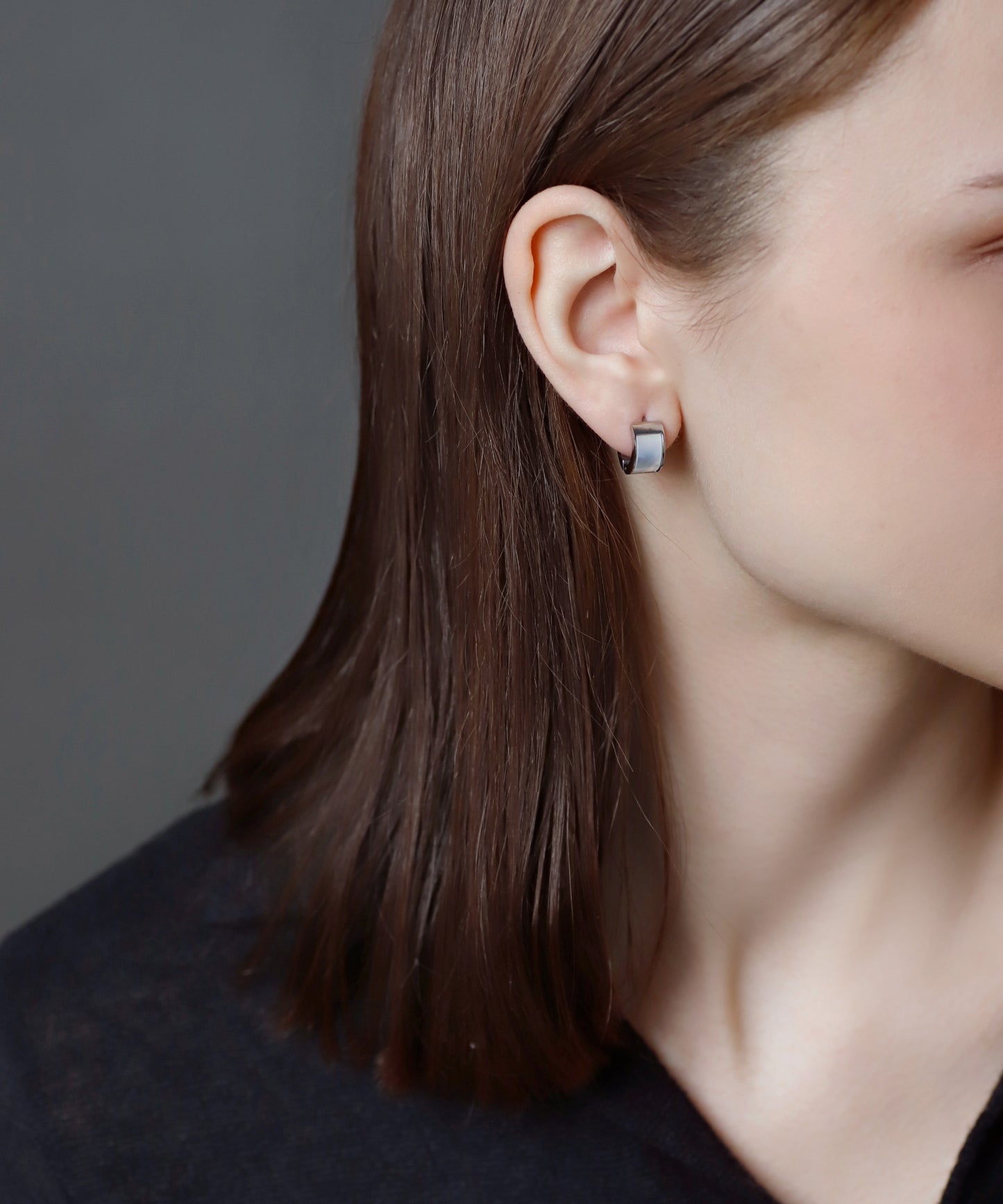 【Stainless Steel IP】Shell Wide Hoop Earrings