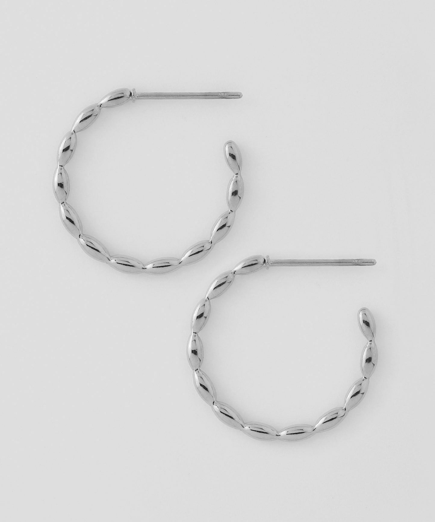 【Stainless Steel IP】Dot Line Hoop Earrings