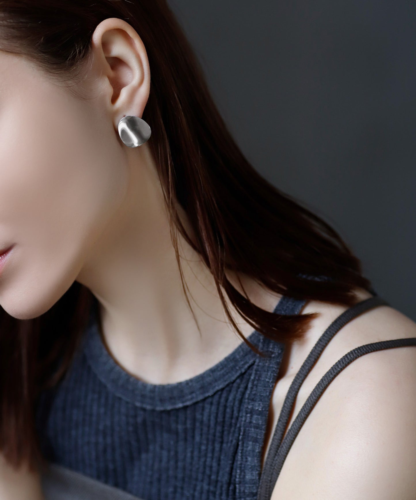 【Online Store Limited】【Stainless Steel IP】Metal Plate Earrings