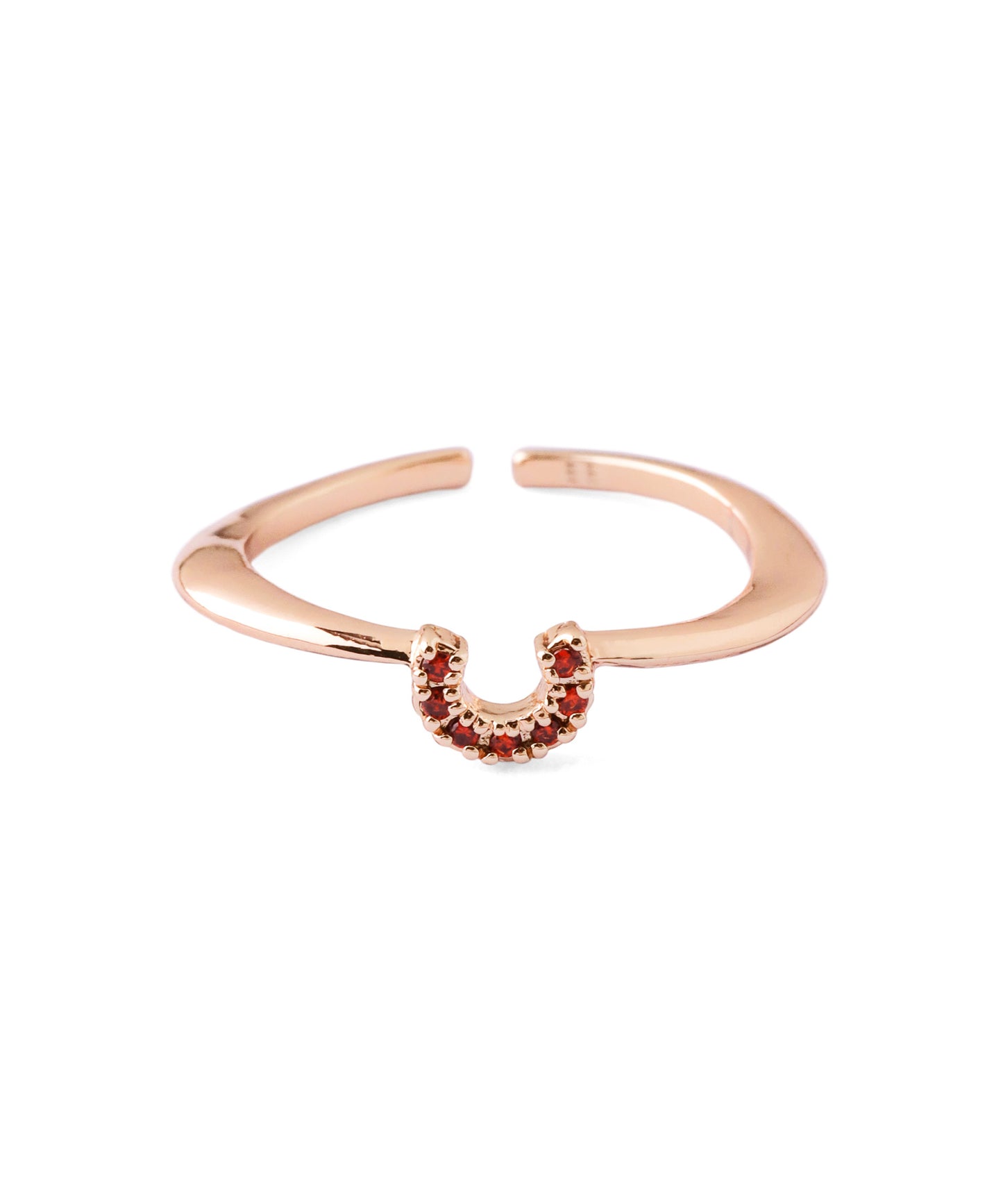 【Limited Qty with a Gift Box】Color Bijou Horseshoe Ring