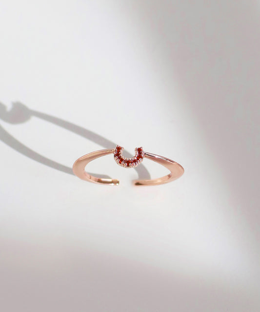 【Limited Qty with a Gift Box】Color Bijou Horseshoe Ring
