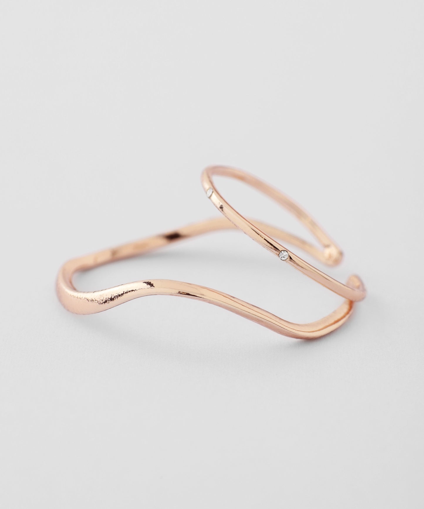 【Limited Quantity】Bijoux Double Line Ear Cuff [Sheer Pink Nudie]