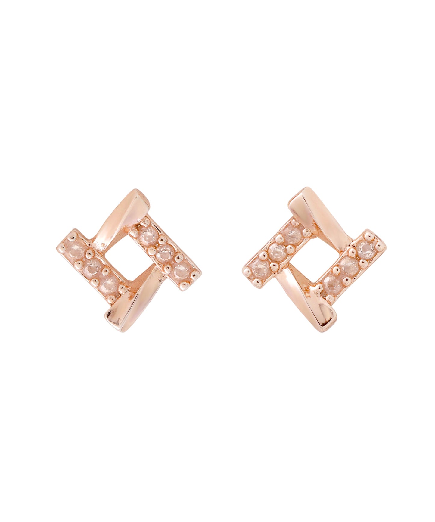 【Limited Qty with a Gift Box】Bijou Line SquareEarrings