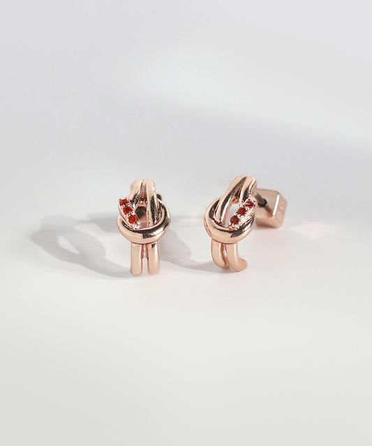 【Limited Qty with a Gift Box】Color Bijou Knot Curl Earrings