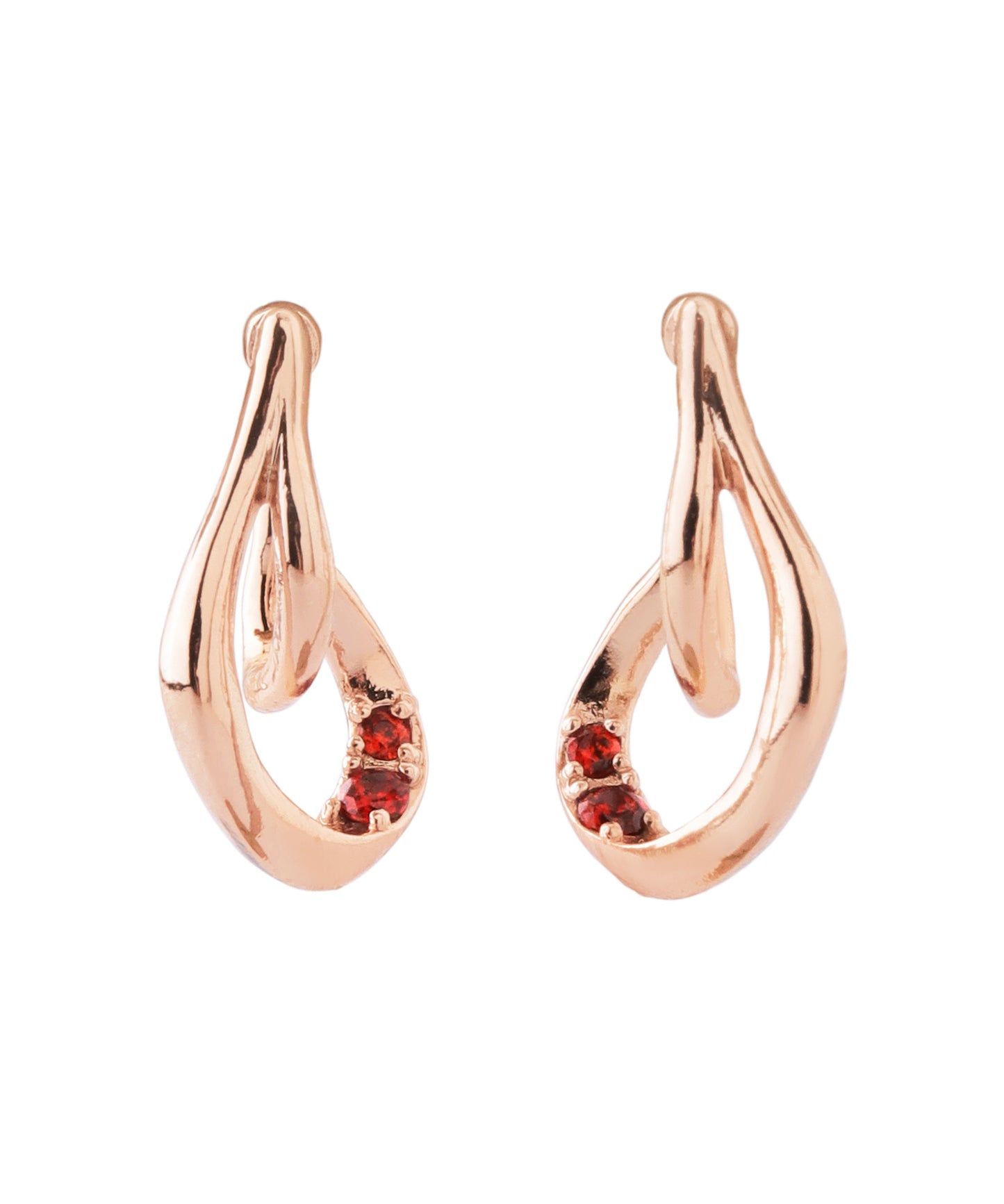 【Limited Qty with a Gift Box】Color Bijou Double Line Curl Earrings