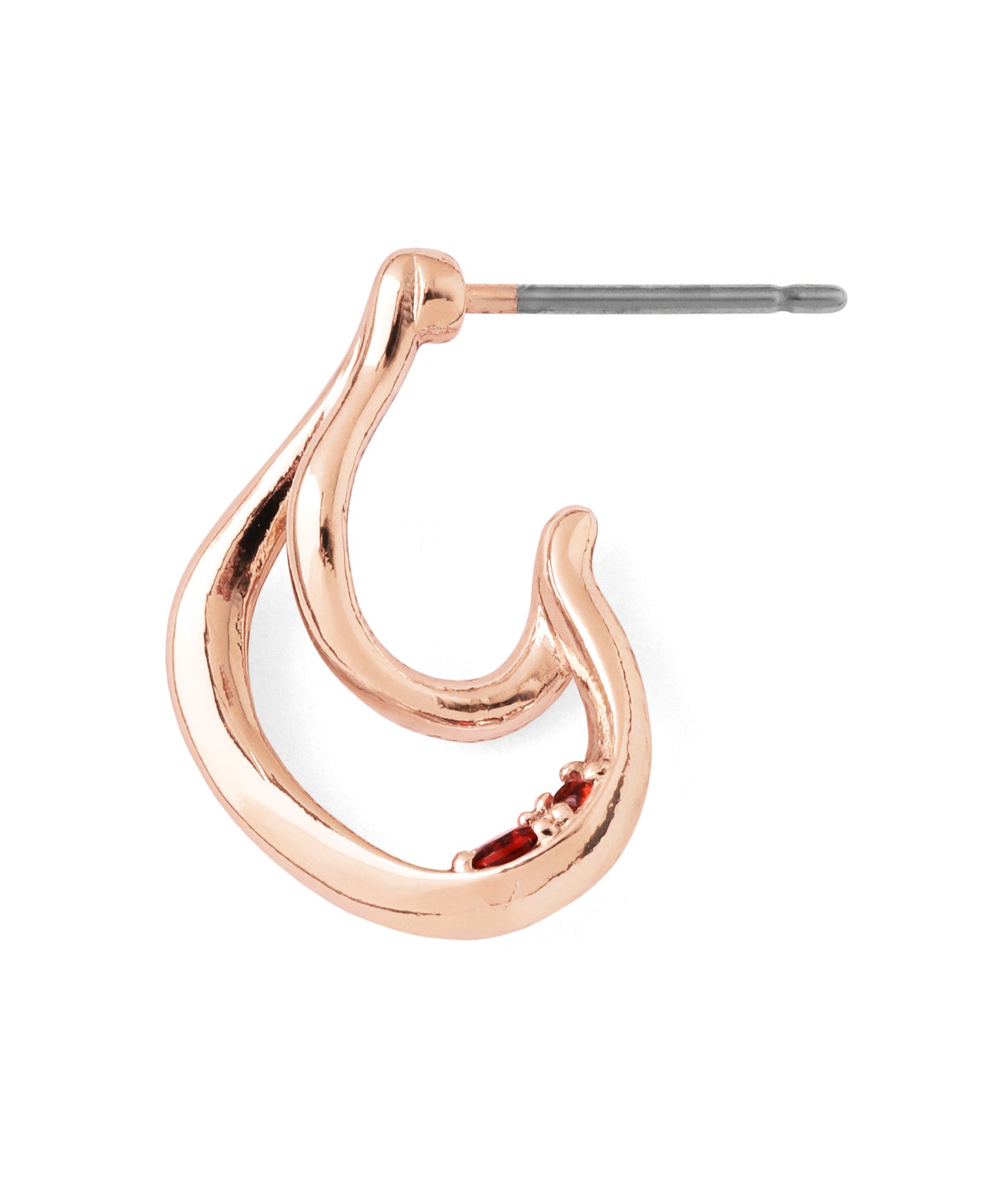 【Limited Qty with a Gift Box】Color Bijou Double Line Curl Earrings