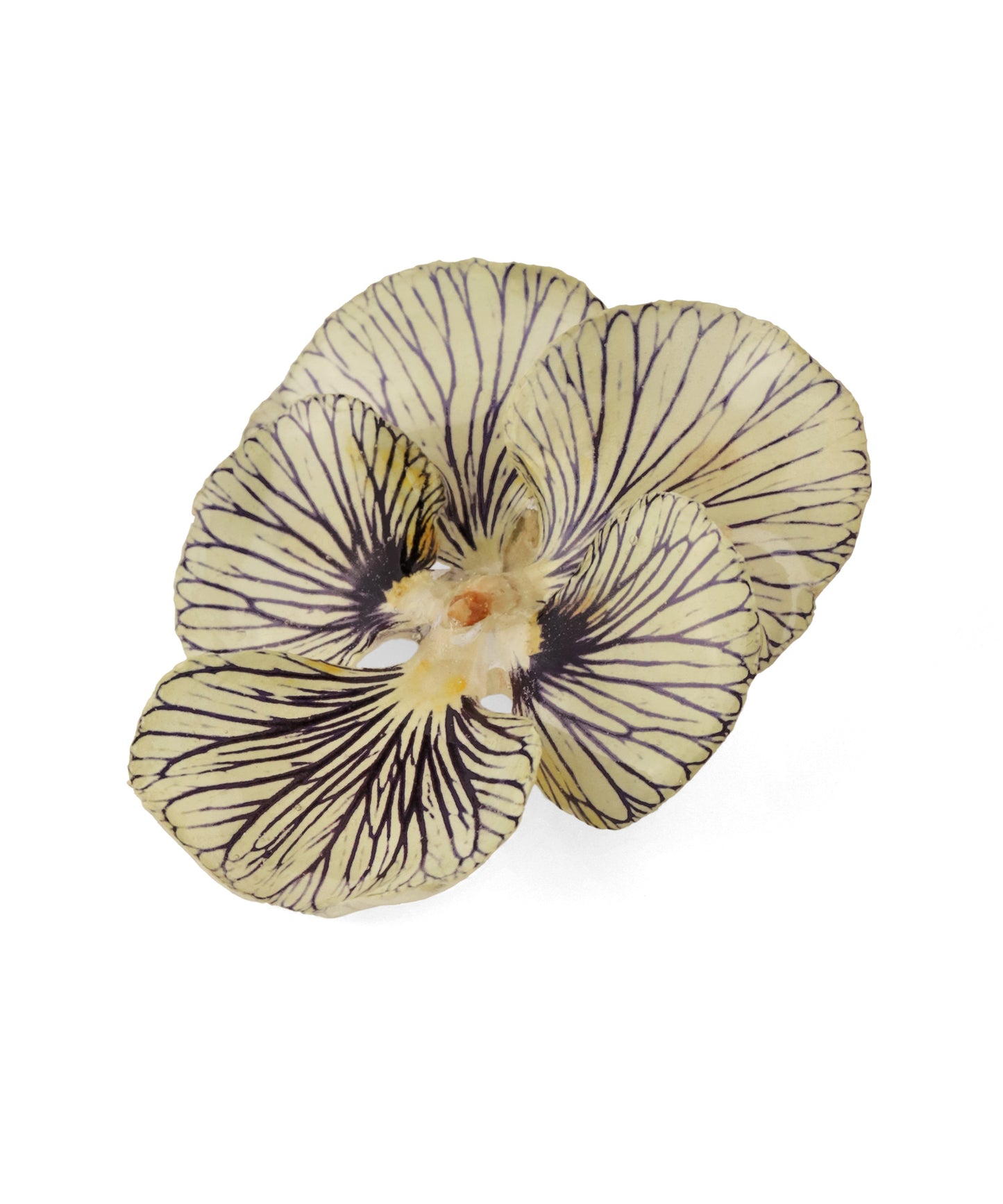 Flower Earrings [Viola (Tiger Eye)]