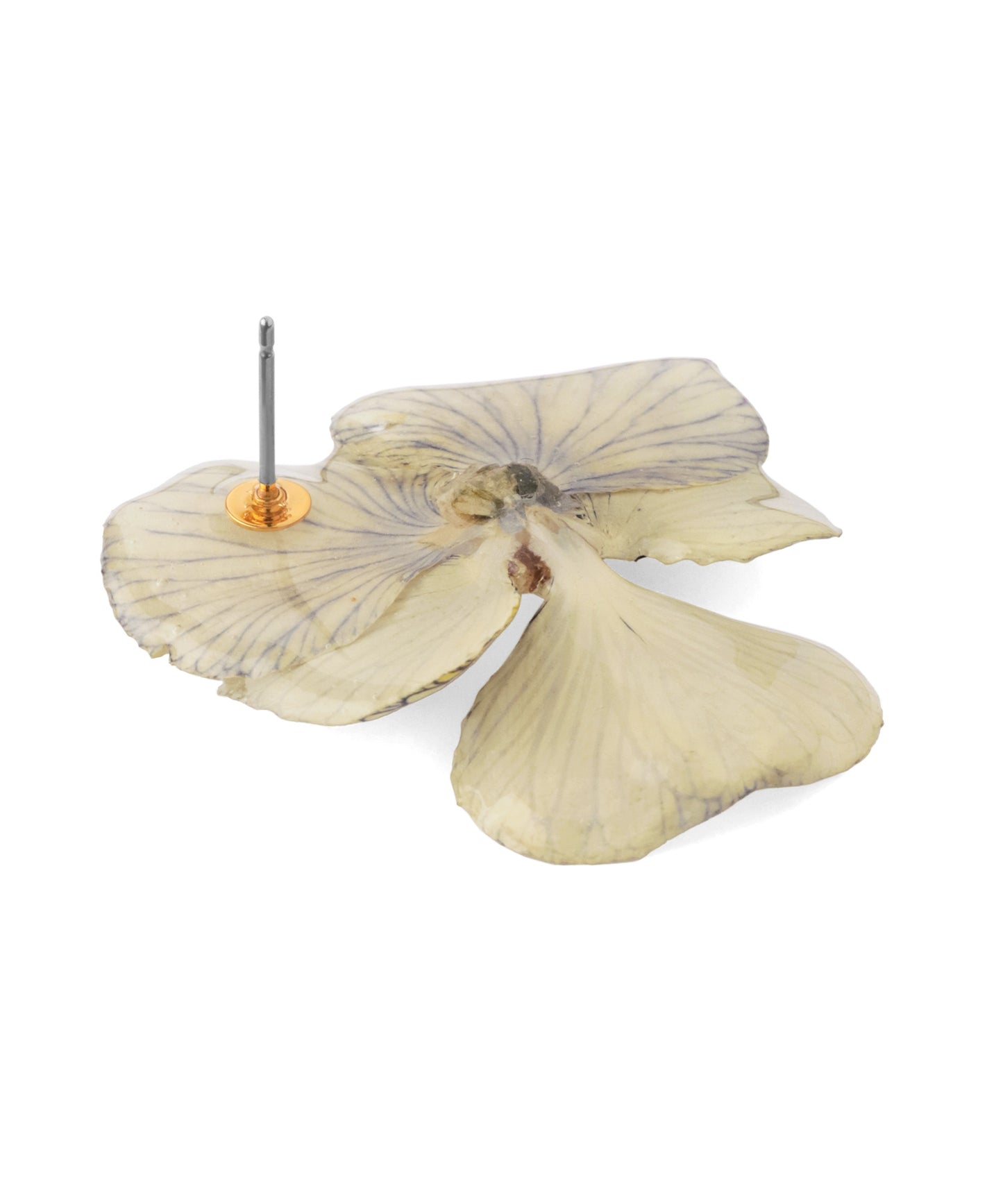 Flower Earrings [Viola (Tiger Eye)]