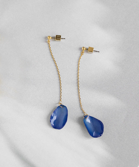 Flower Earrings [Blue Rose]