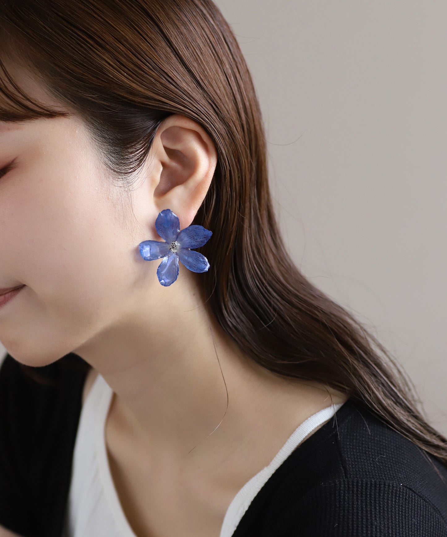 Flower Earrings [Delphinium]
