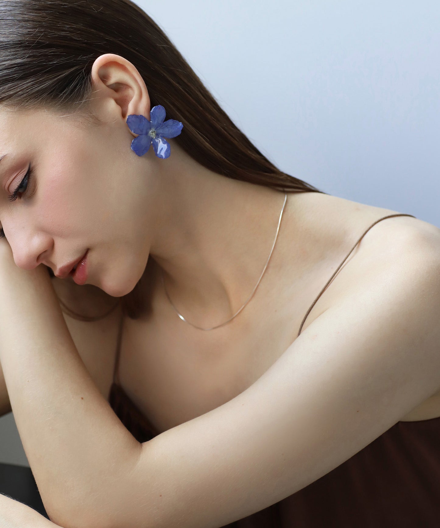 Flower Earrings [Delphinium]