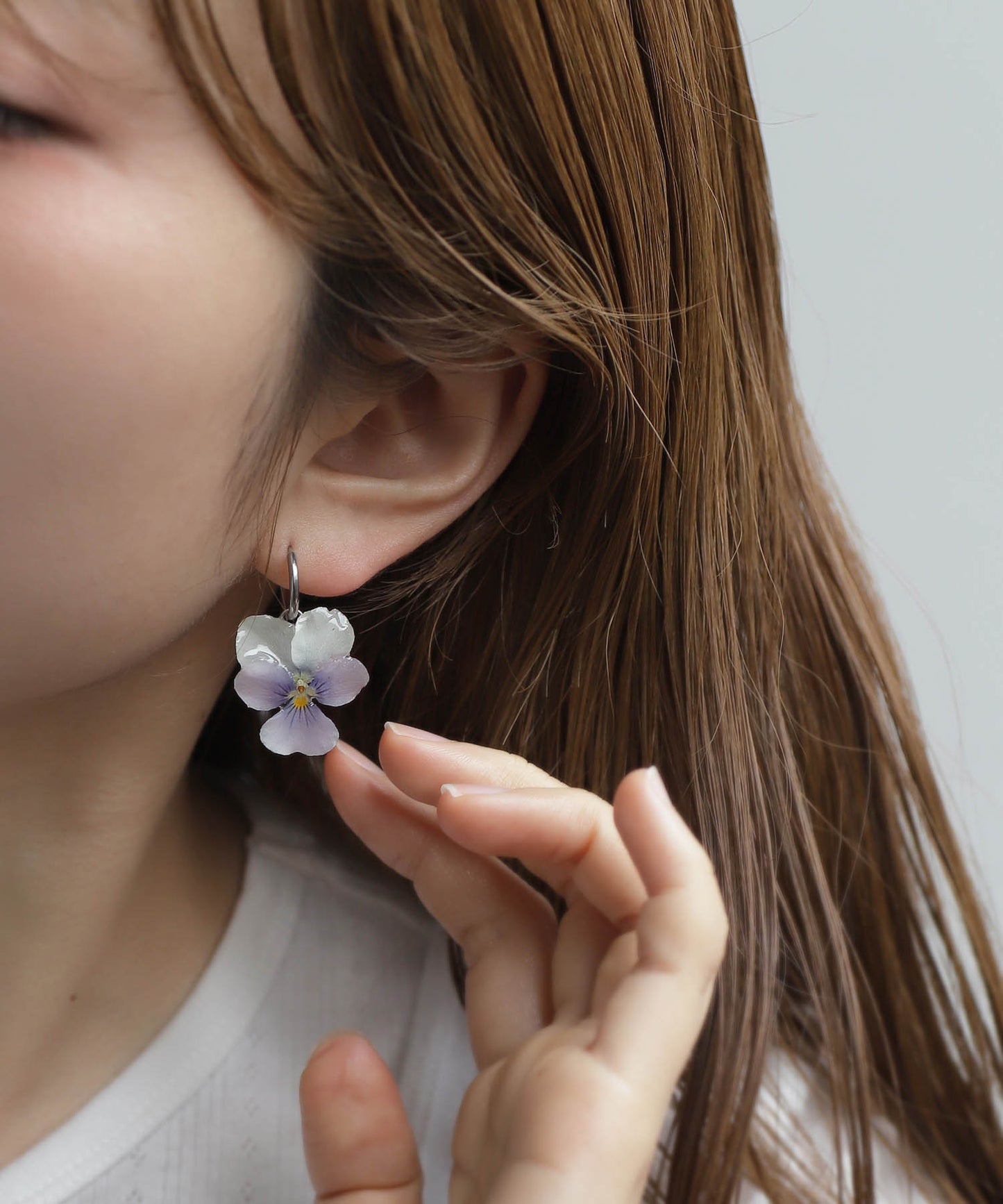 Flower Earrings [Viola]