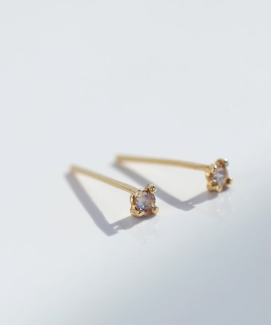【Limited Quantity】 Brown Diamond Earrings [K10][UMU][B]