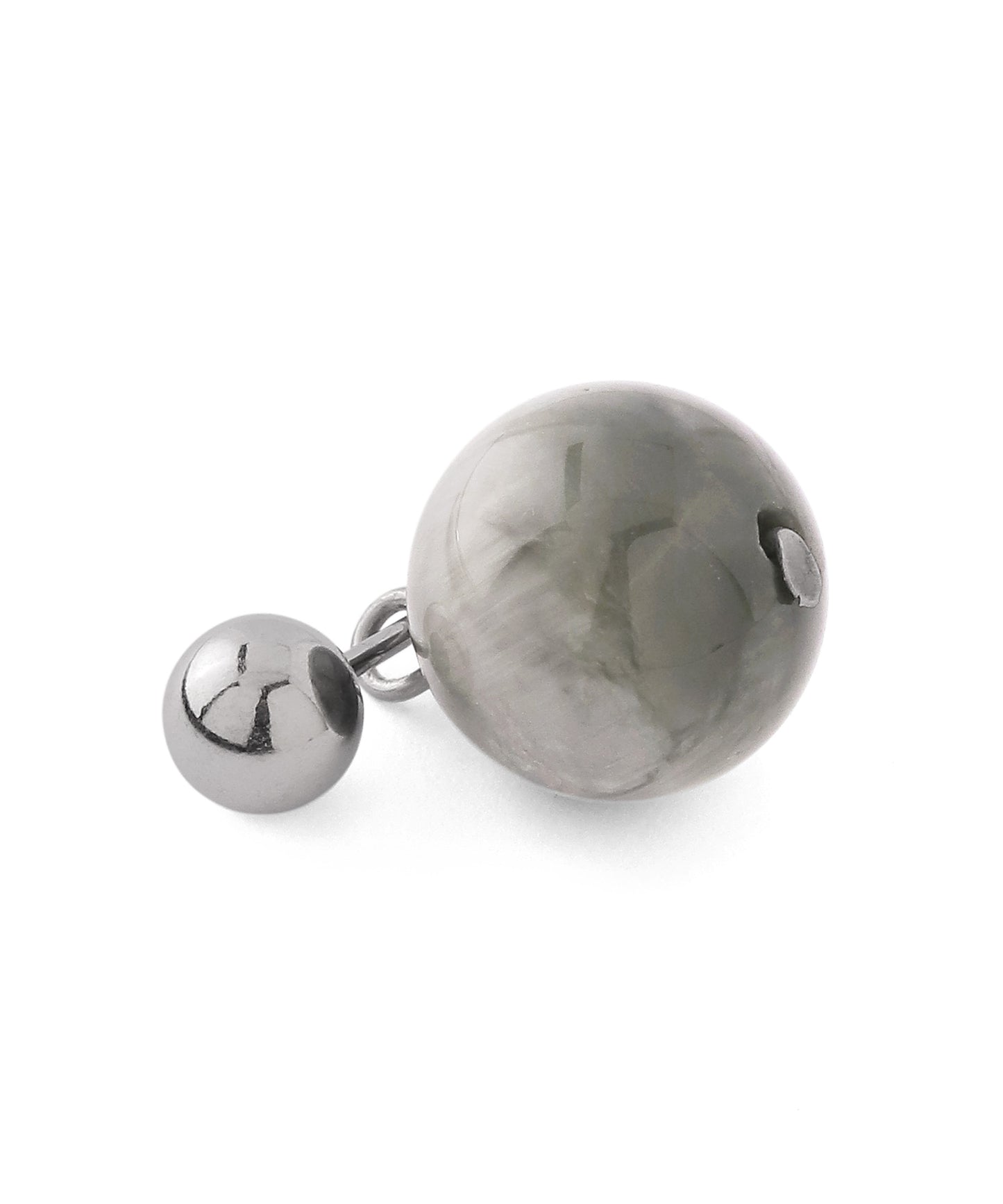 Natural Stone 2-Way Earrings [Stainless Steel]