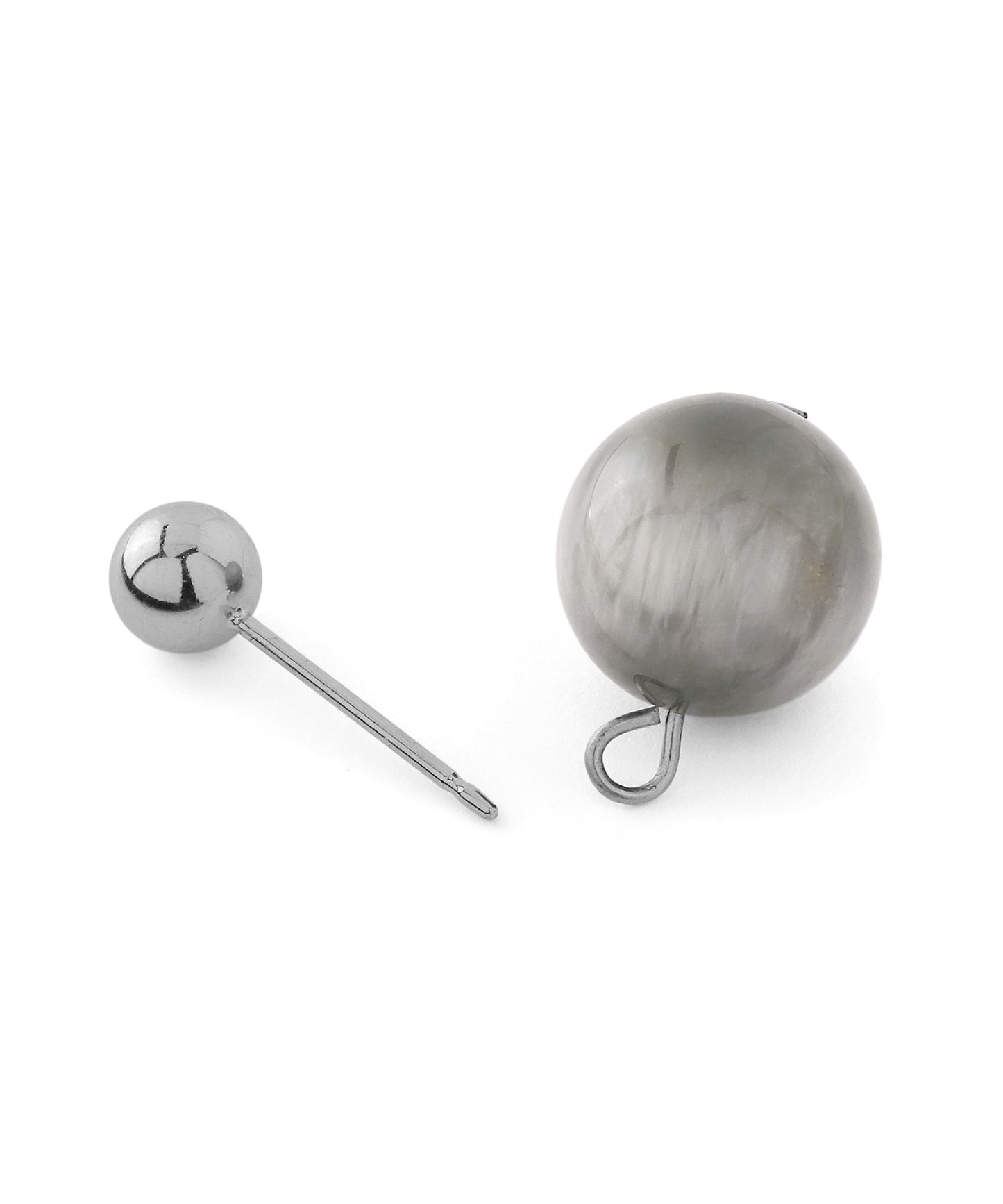 Natural Stone 2-Way Earrings [Stainless Steel]