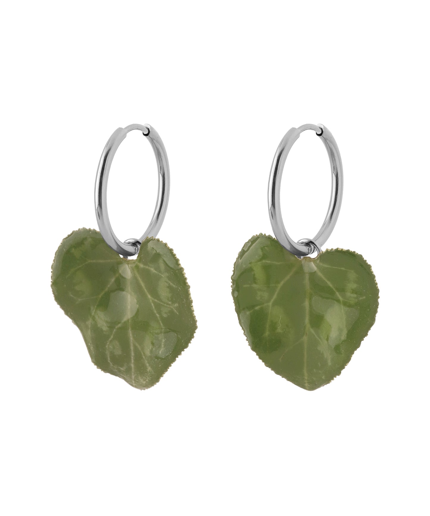 Flower Earrings [Cyclamen Leaf]