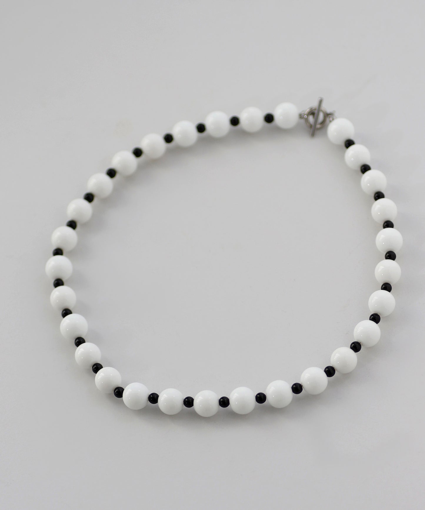 Shell × Onyx Mantel Necklace[BK×WH]