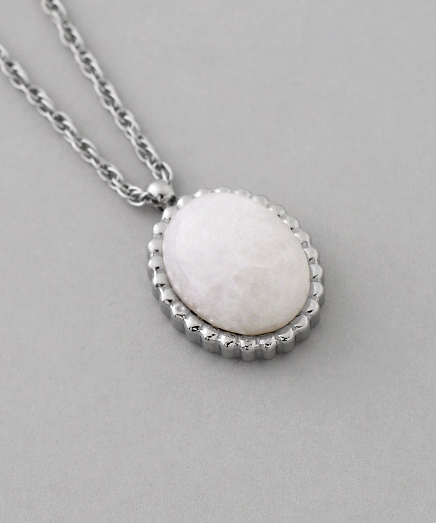 【Stainless Steel IP】Stone Necklace