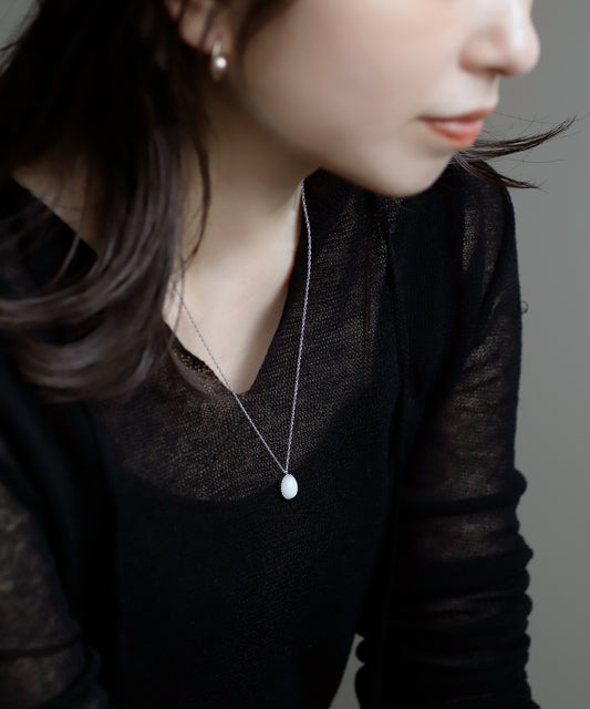 【Stainless Steel IP】Stone Necklace