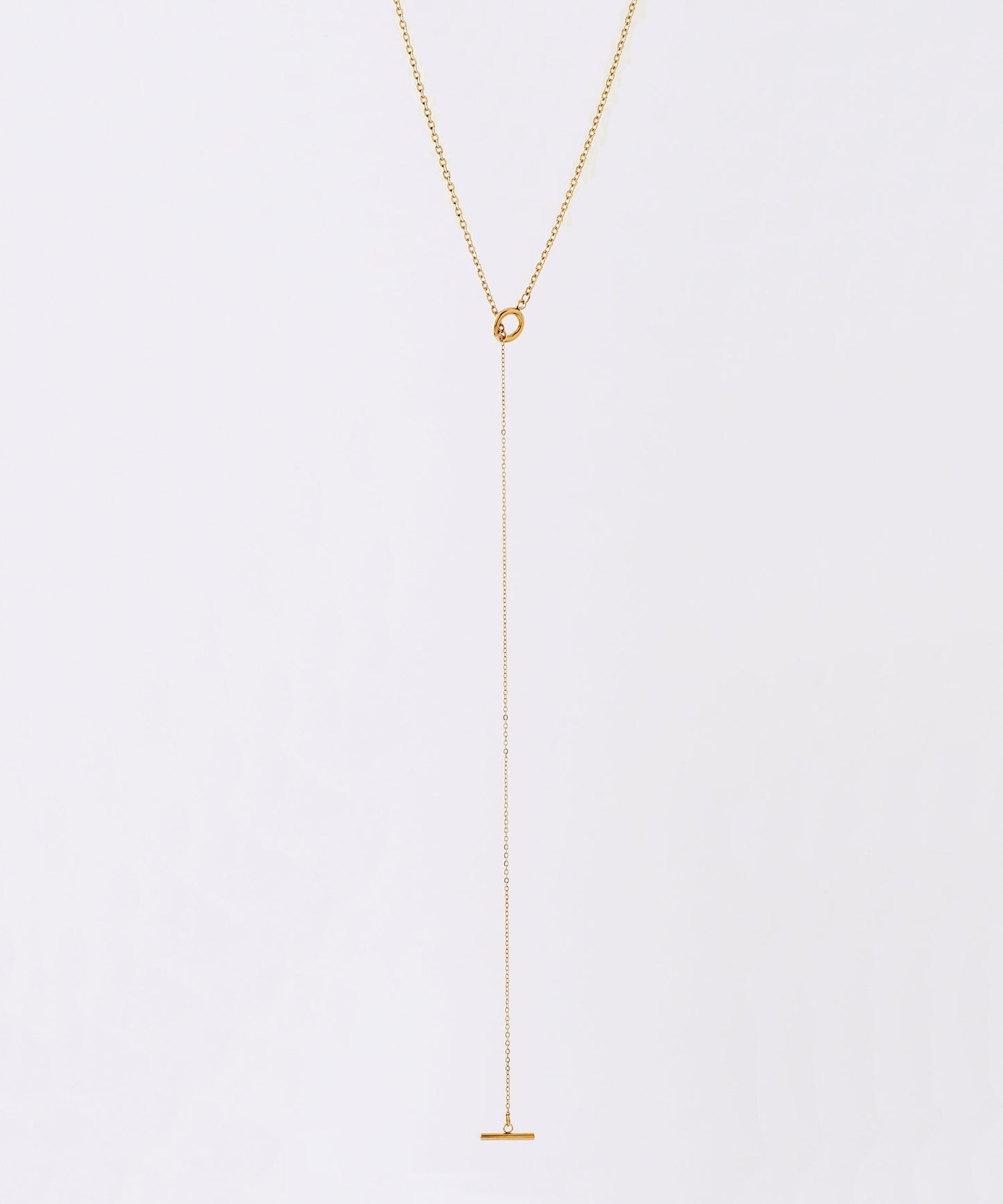 【Stainless Steel IP】Long Chain Lariat Necklace