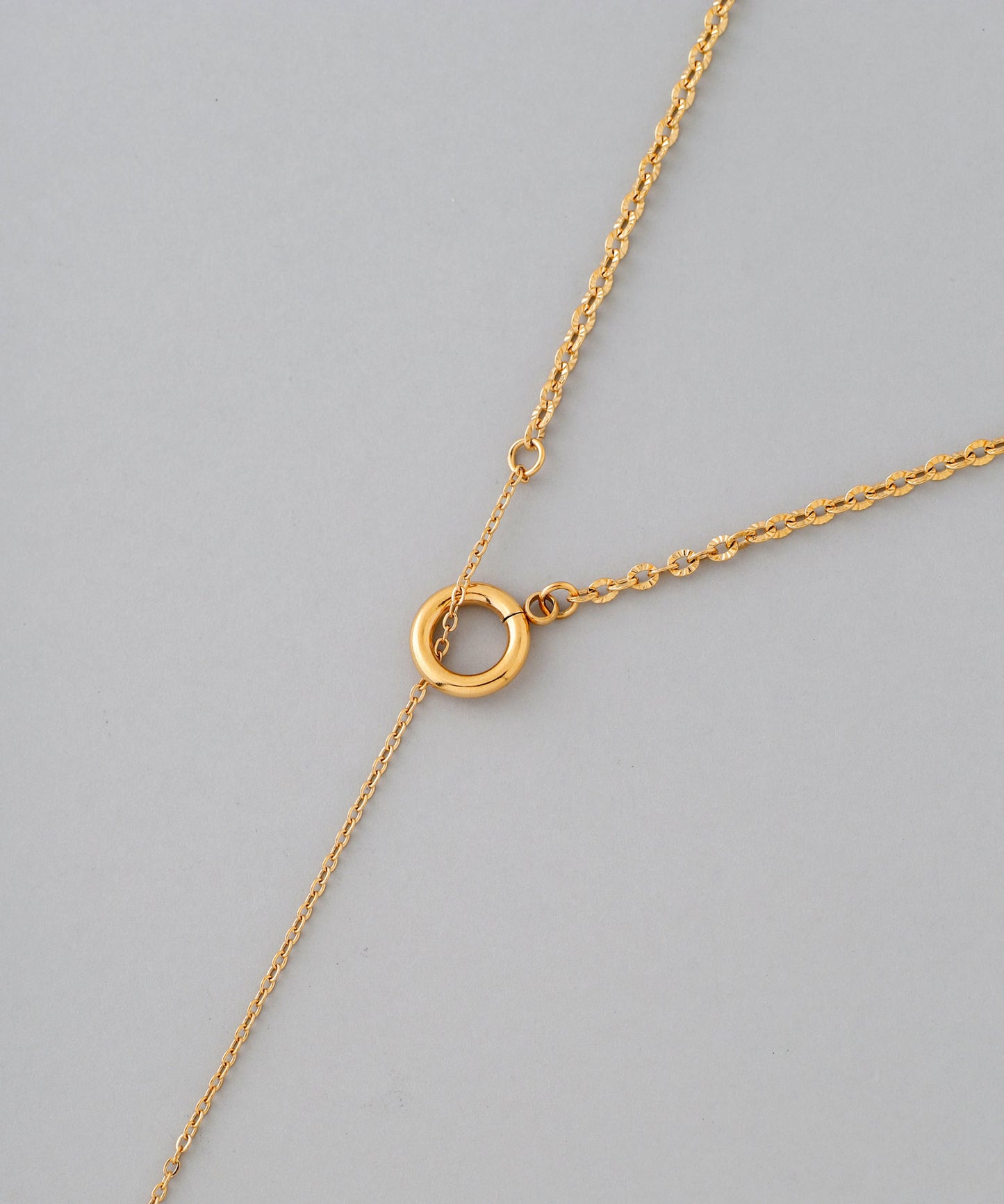 【Stainless Steel IP】Long Chain Lariat Necklace