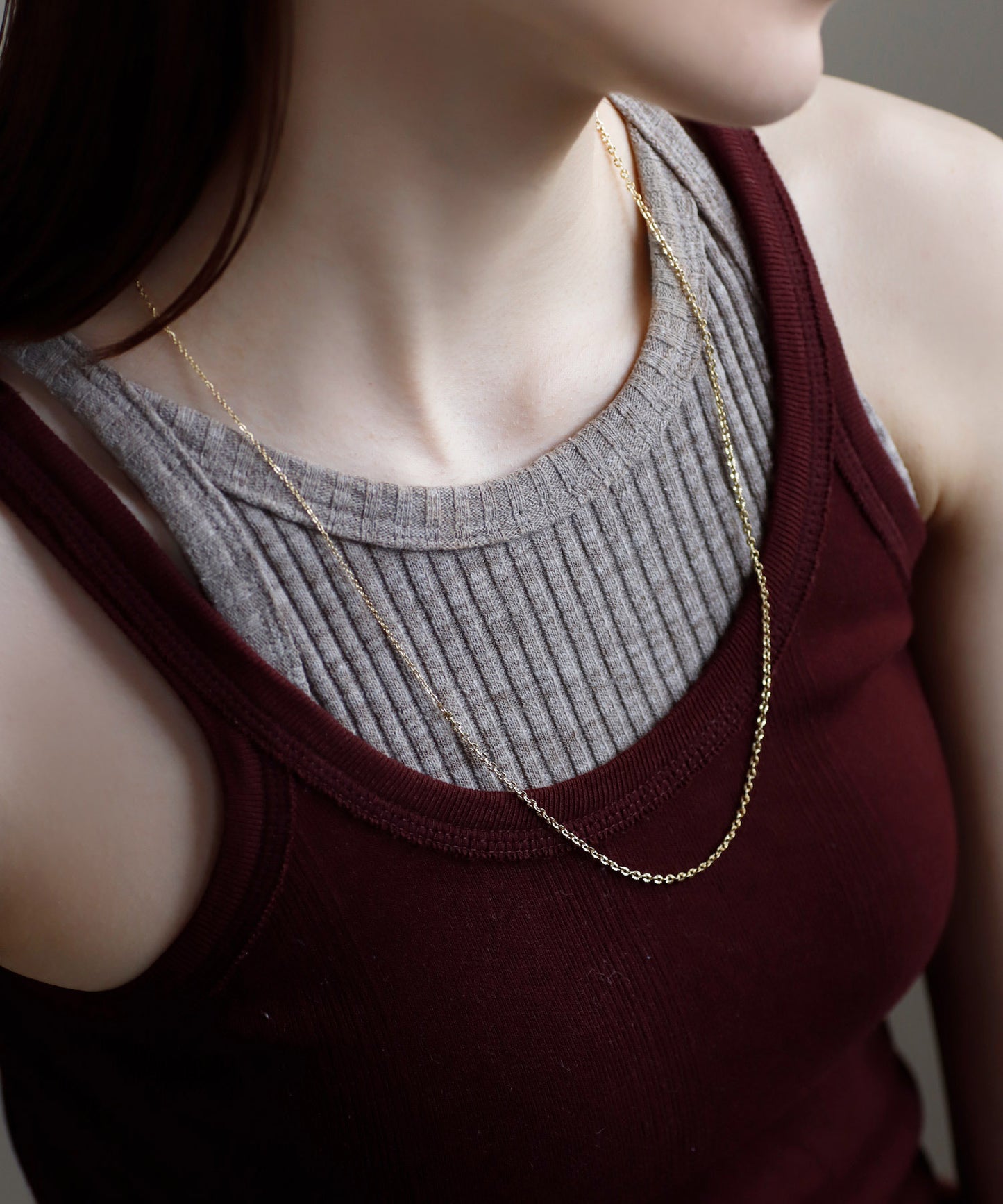 【Stainless Steel IP】Long Chain Lariat Necklace