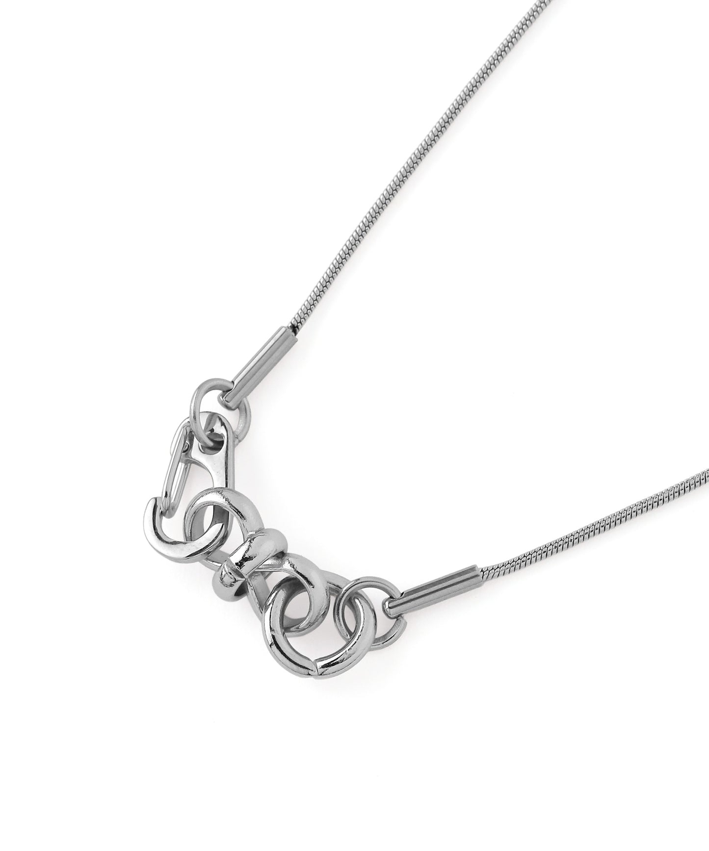 2-Way Carabiner Pendant Necklace [Stainless Steel]