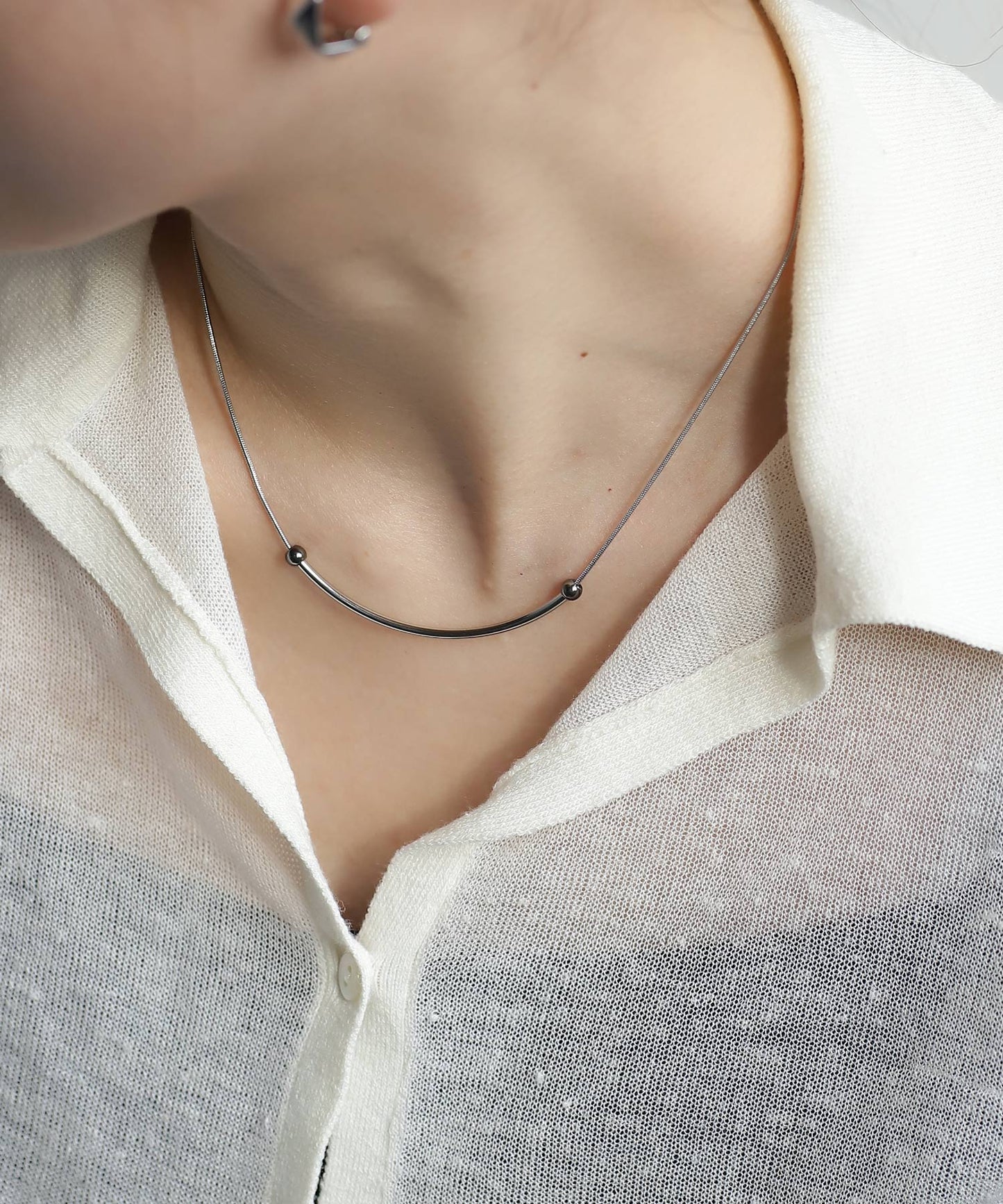 2-Way Carabiner Pendant Necklace [Stainless Steel]