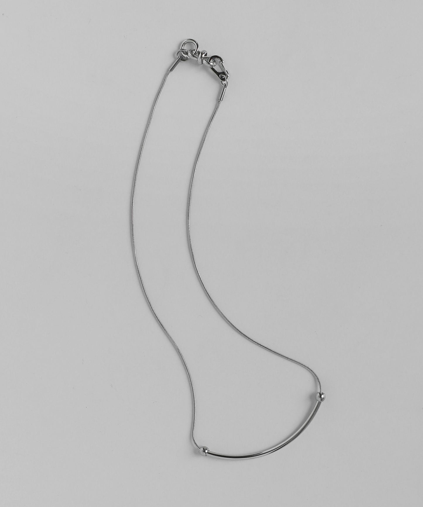 2-Way Carabiner Pendant Necklace [Stainless Steel]