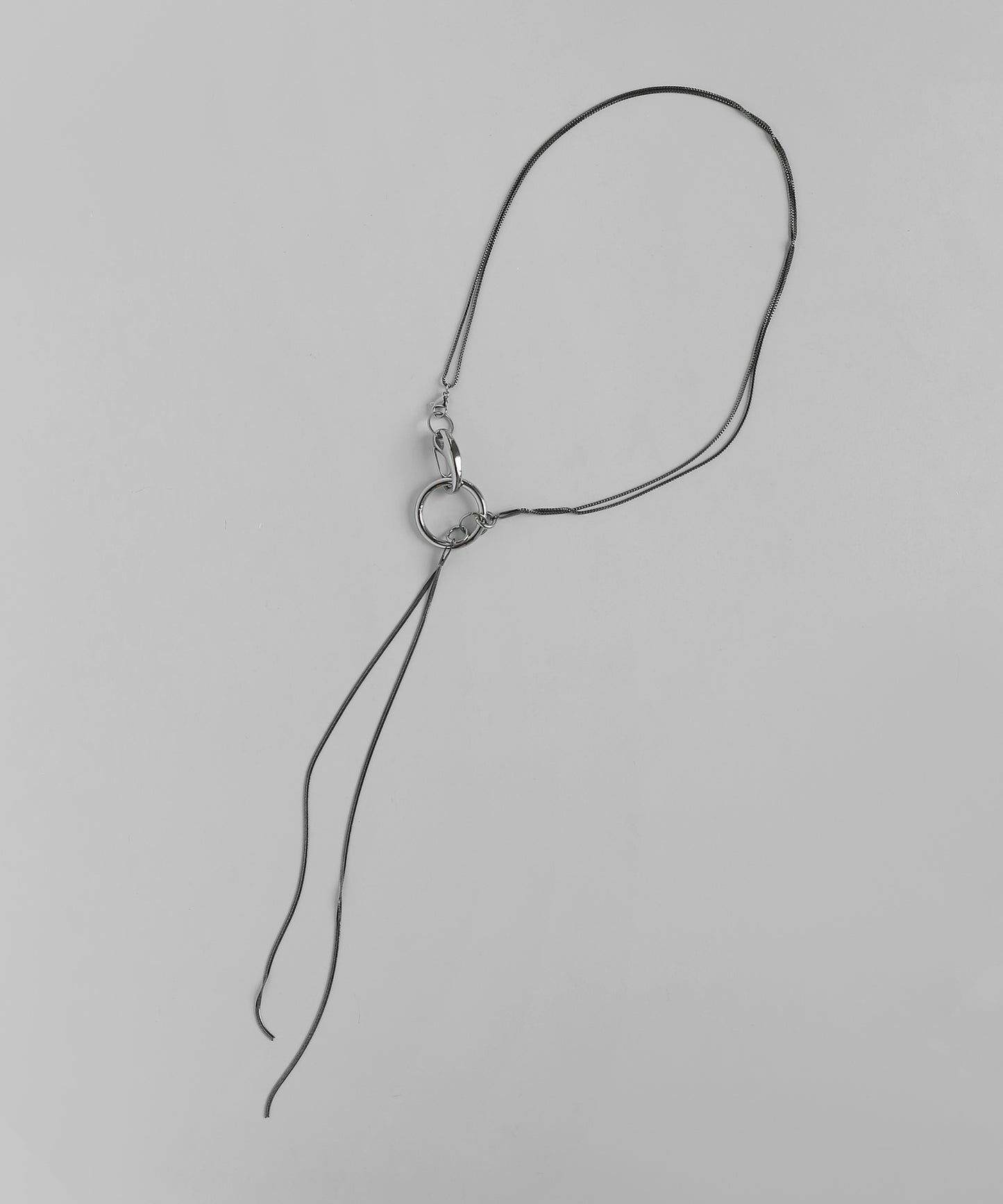 2-Way Carabiner Pendant Necklace [Stainless Steel]