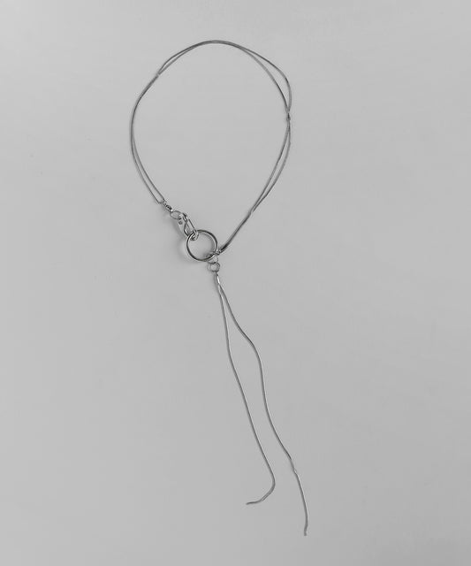 2-Way Carabiner Pendant Necklace [Stainless Steel]