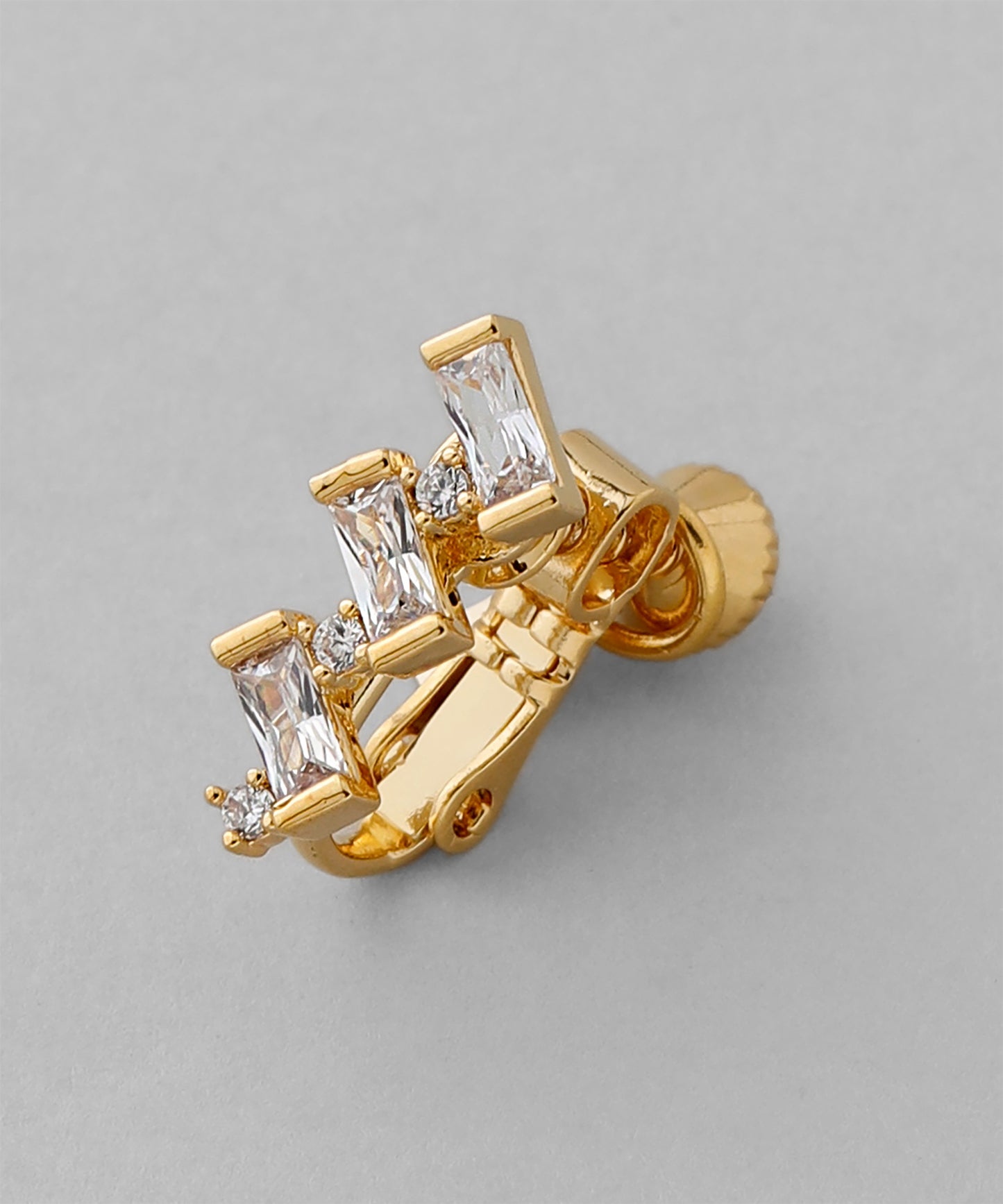 Square Bijou Clip On Earrings [Sheerchic]