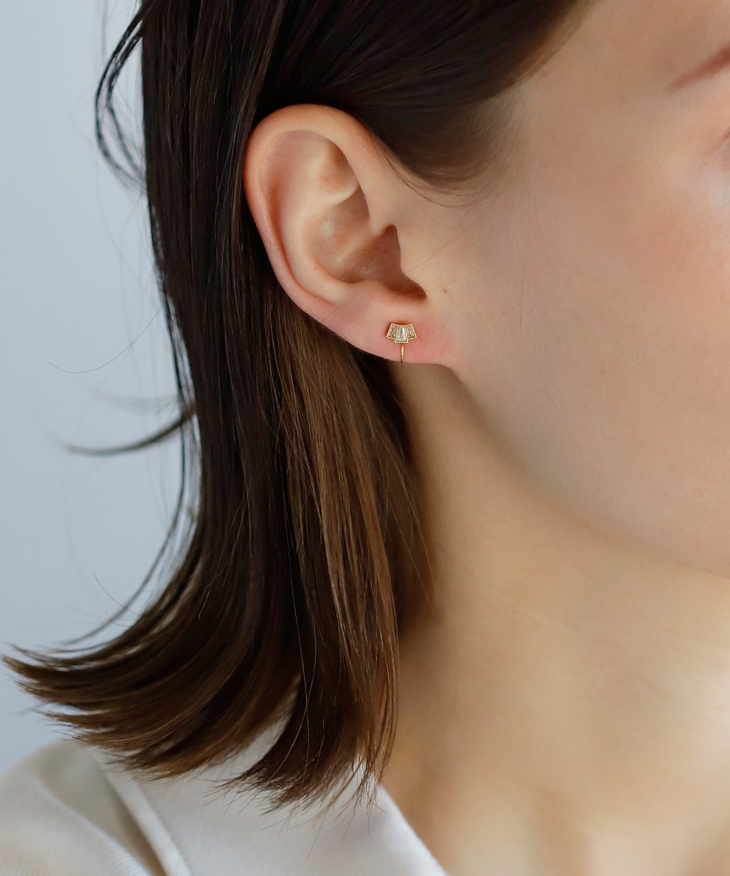 Bijou Asymmetry Clip On Earrings[Sheerhic]