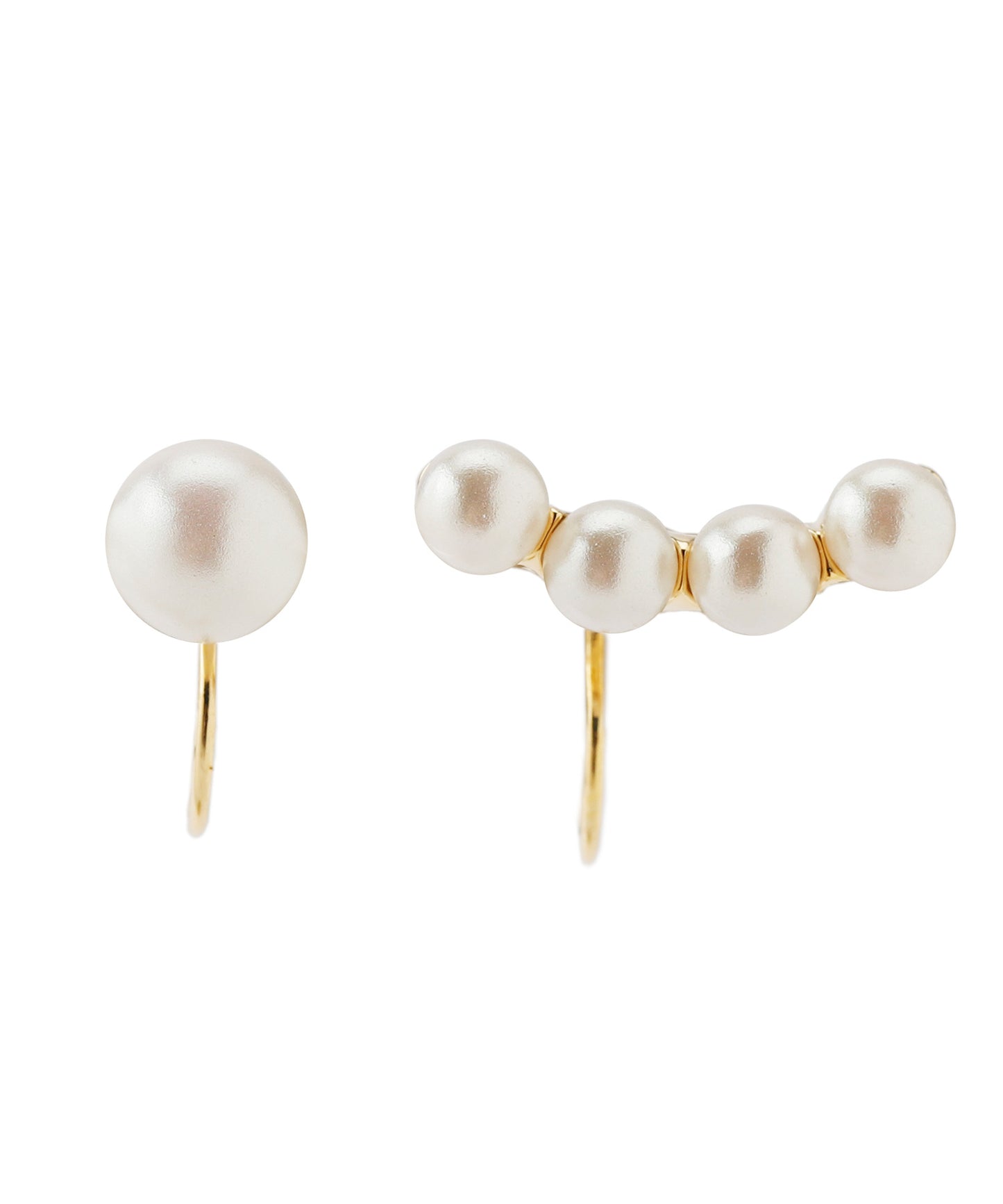 Pearl Asymmetry Clip On Earrings[Sheerchic]