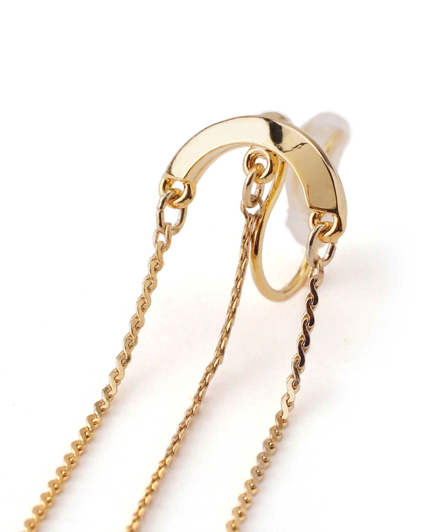 【Online Store Limited】Gemstone Long Clip On Earrings