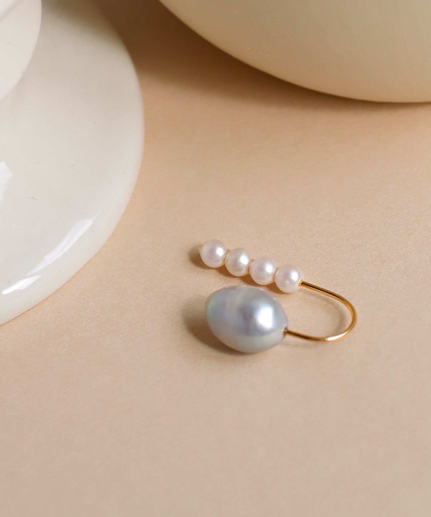 Colored Pearl 2way Ear Cuff [Sheerchic]