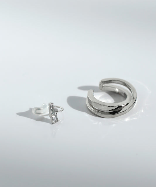 Bijou × Metal Ear Cuff / Tragus Cuff [2pcs][Sheerchic]