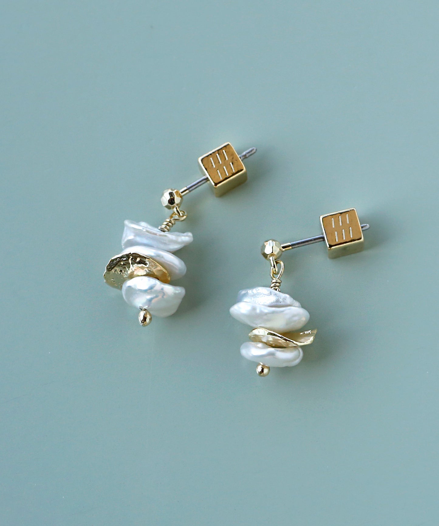 Metal × Pearl Earrings[Sheerchic]