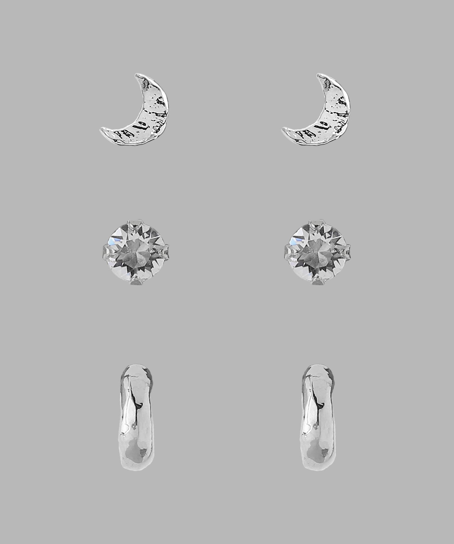 Moon Motif Set Earrings[3pair]
