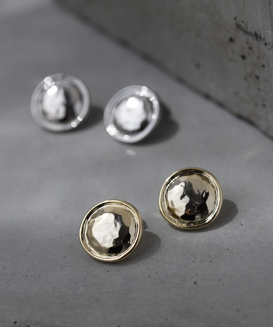 Metal Circle Plate Earrings [Ownideal]
