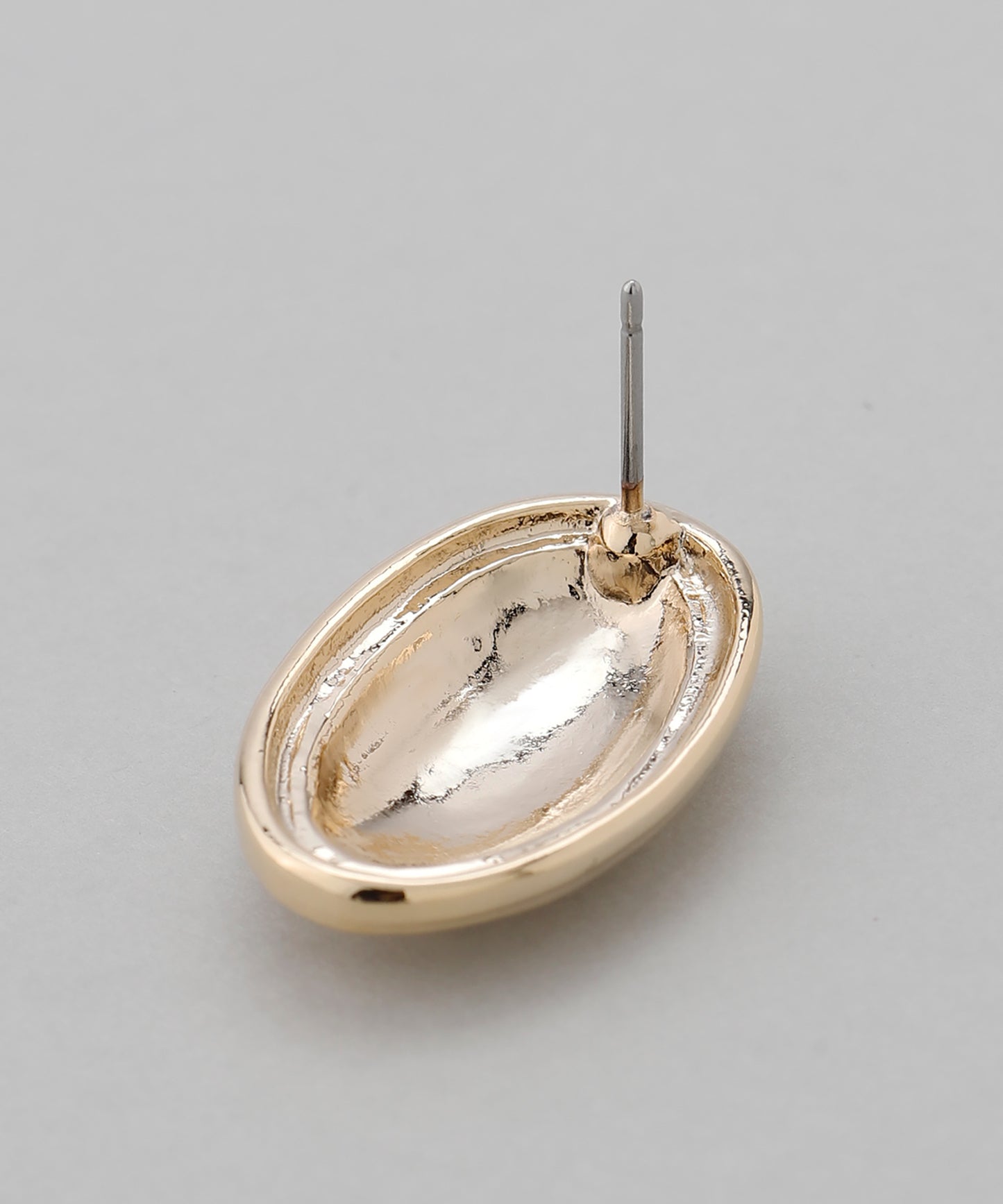 Metal Oval Plate Earrings [Ownideal]